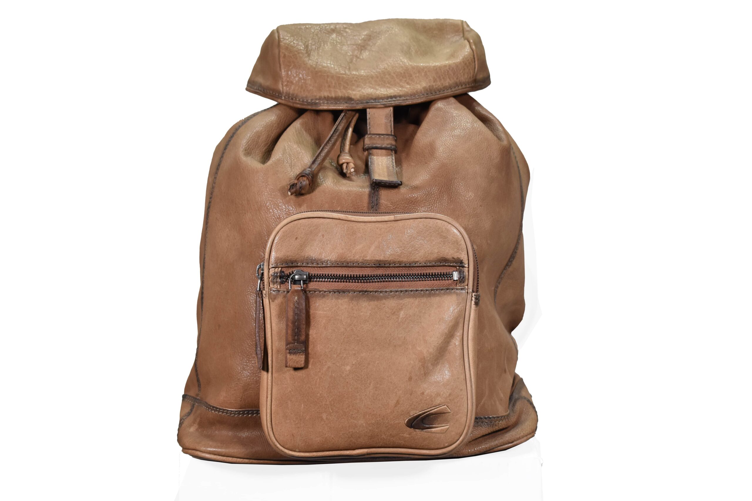Leather backpack Coach Camel in Leather - 35794378