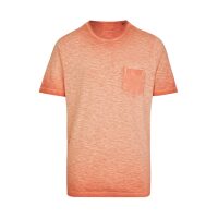 Ανδρικό T-shirt κοντομάνικο με στρογγυλή λαιμόκοψη πορτοκαλί χρώμα CALAMAR CL 109640 1T03 65