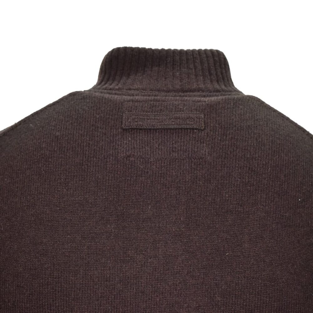 Ανδρικο πλεκτό μάλλινο πουλόβερ καφέ χρώμα Camel Active CA 334-043-28