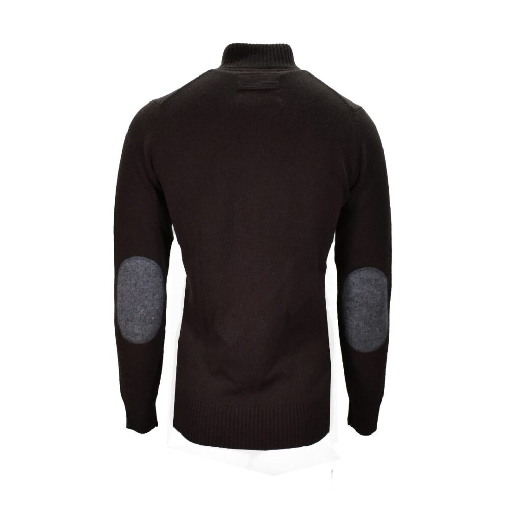 Ανδρικο πλεκτό μάλλινο πουλόβερ καφέ χρώμα Camel Active CA 334-043-28