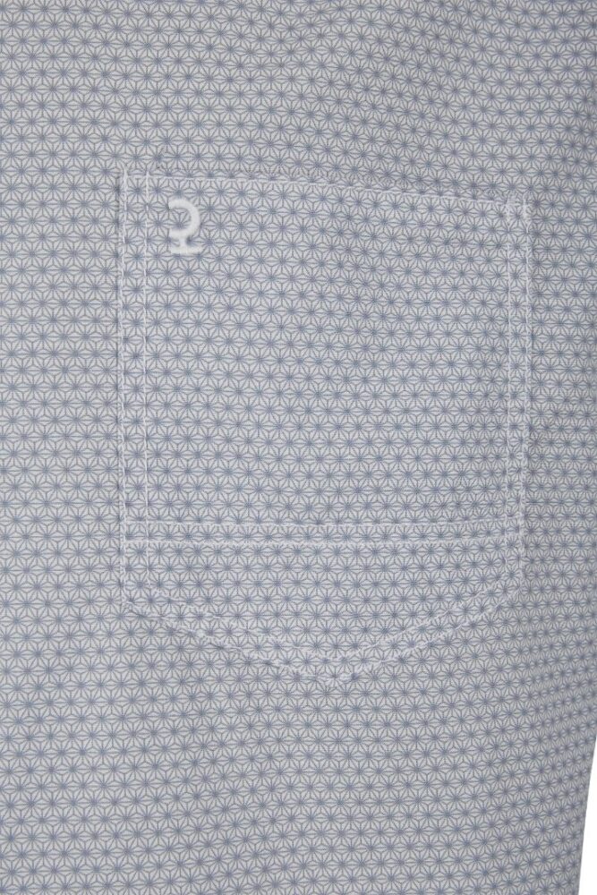 Men's short-sleeved shirt print light blue color Calamar CL 109800 1S32 42