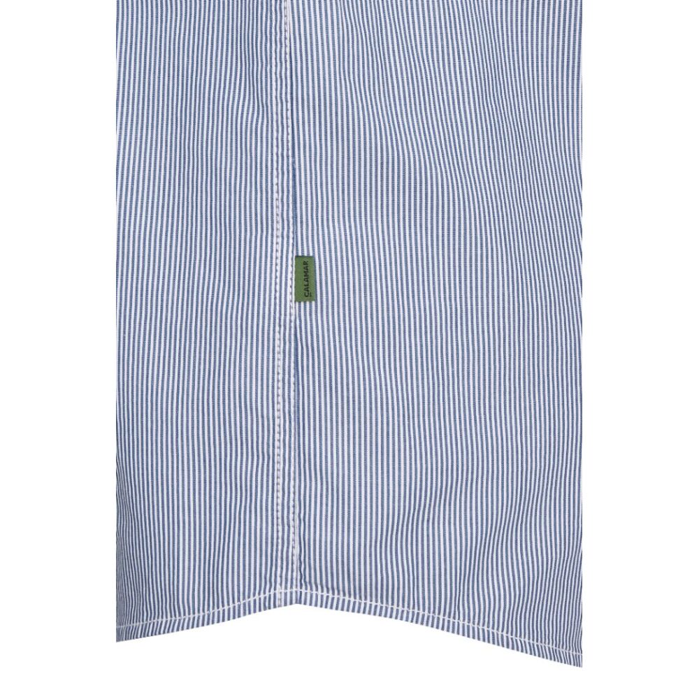 Ανδρικό ριγέ κοντομάνικο πουκάμισο γκρι-σιελ χρώμα Calamar CL 109830-7S14-44