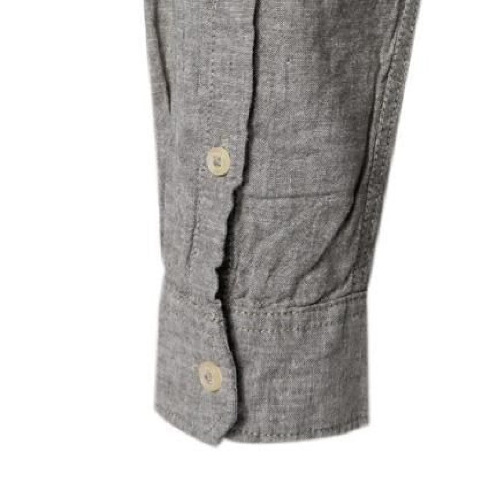 Men's Long Sleeve Linen / Cotton Khaki Shirt Camel Active CA 409114 3S08 75