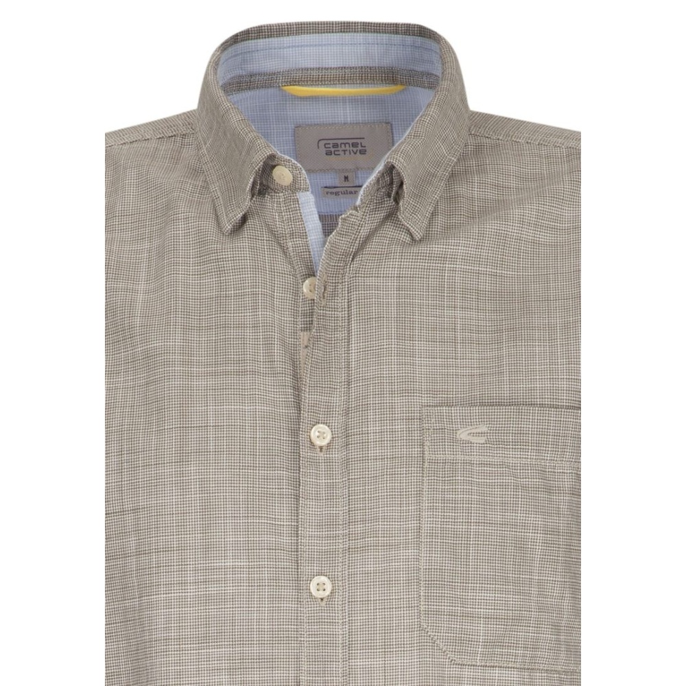 Men's short-sleeved shirt, olive color Camel Active CA 335035-23