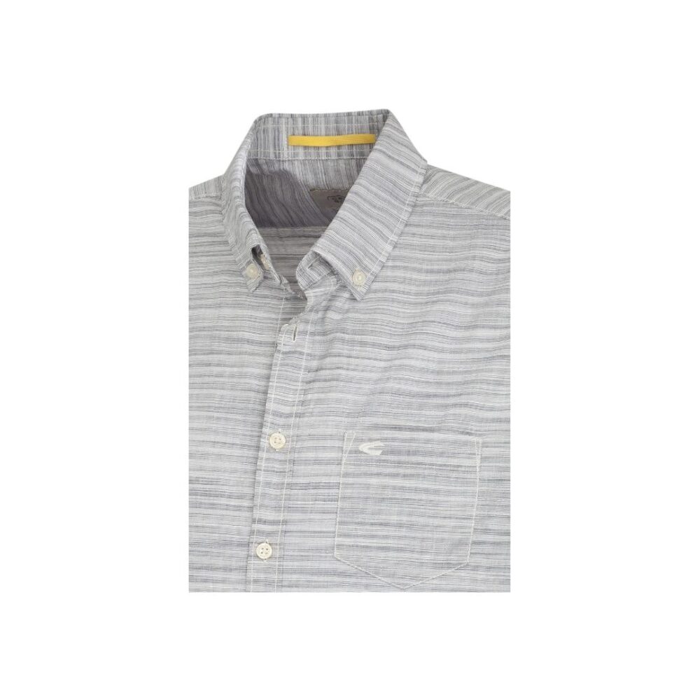 Men's short-sleeved striped shirt, gray-blue color Camel Active CA 115424-19