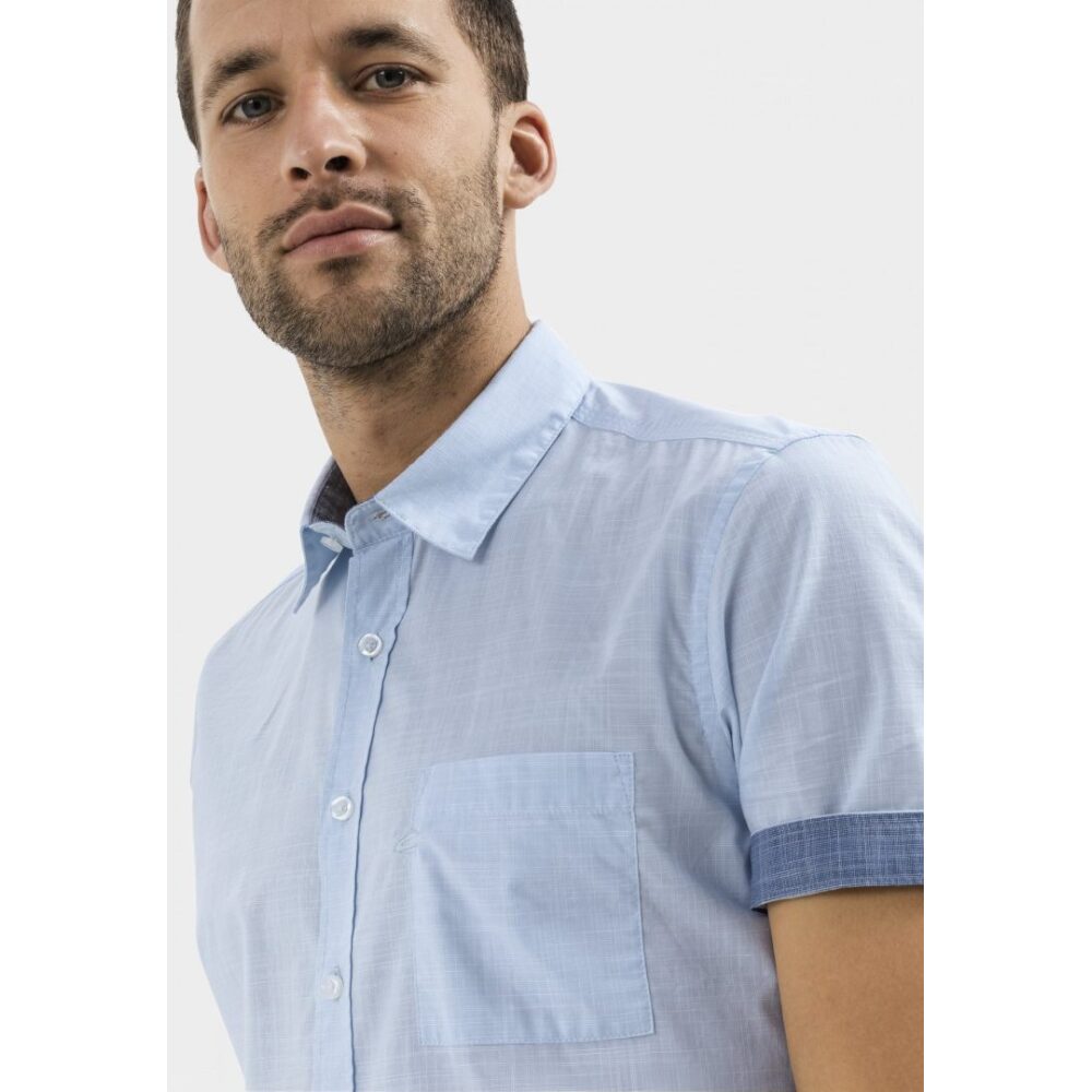 Ανδρικό κοντομάνικο πουκάμισο , χρώμα σιέλ Camel Active CA 409231-5S22-45