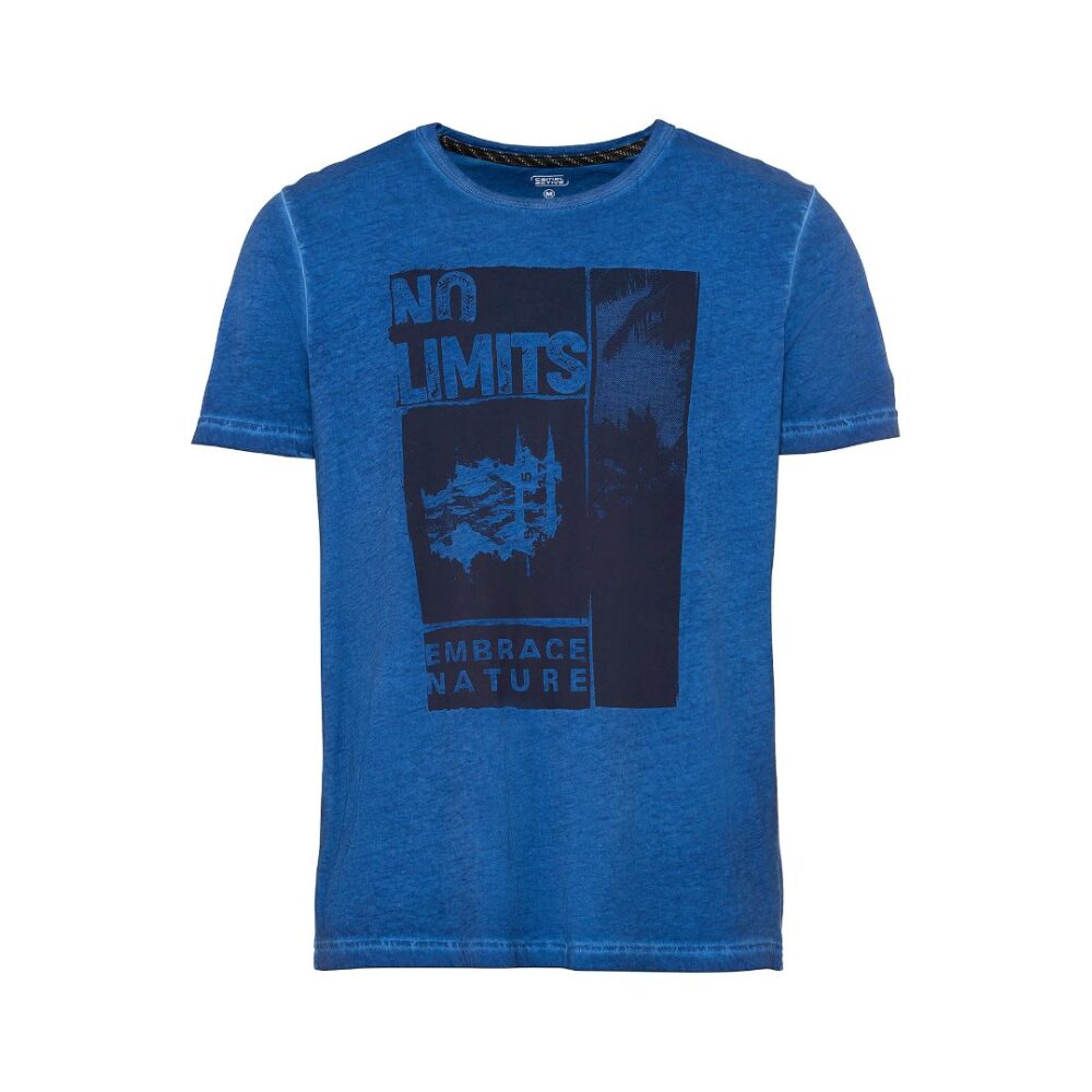 Ανδρικό κοντομάνικο μπλουζάκι print , χρώμα μπλε Camel Active CA 409643-5T27-90