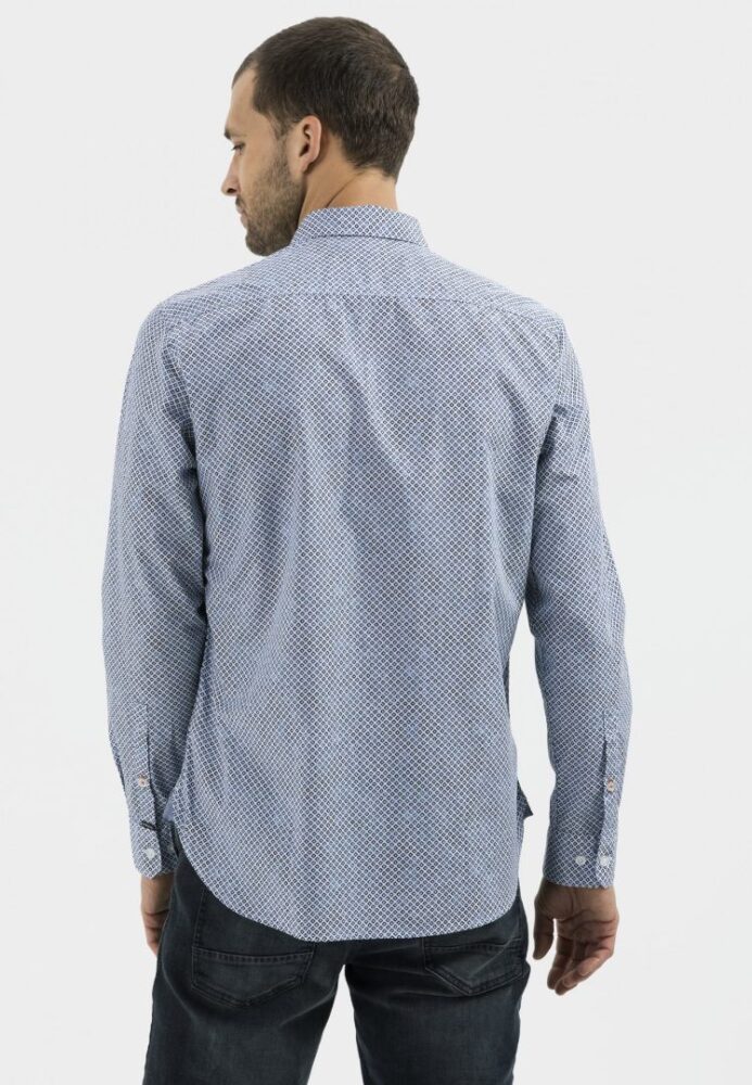 Ανδρικό μακρυμάνικο πουκάμισο print , μπλε χρώμα Camel Active CA 409114-5S04-45
