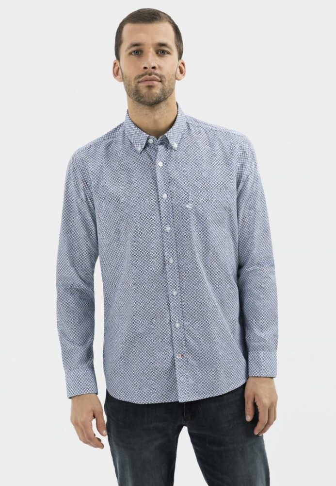 Men's long-sleeved shirt print, blue color Camel Active CA 409114-5S04-45