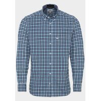 Ανδρικό μακρυμάνικο καρώ βαμβακερό πουκάμισο , χρώμα μπλε-σιελ Camel Active CA 409113-5S03-48