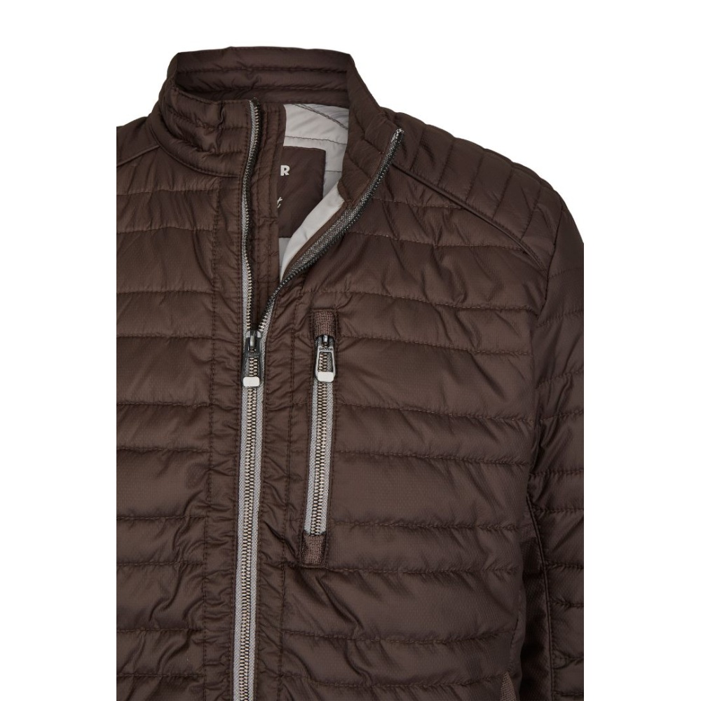 Men's quilted jacket with small brown color Calamar CL 130700-4Q92-28