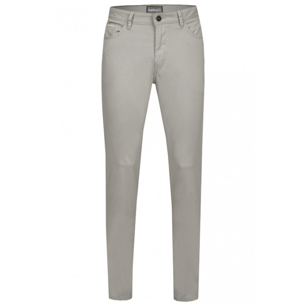 Men's 5-pocket Minimal Print pants, brown color Hattric HT 688525-5619-13