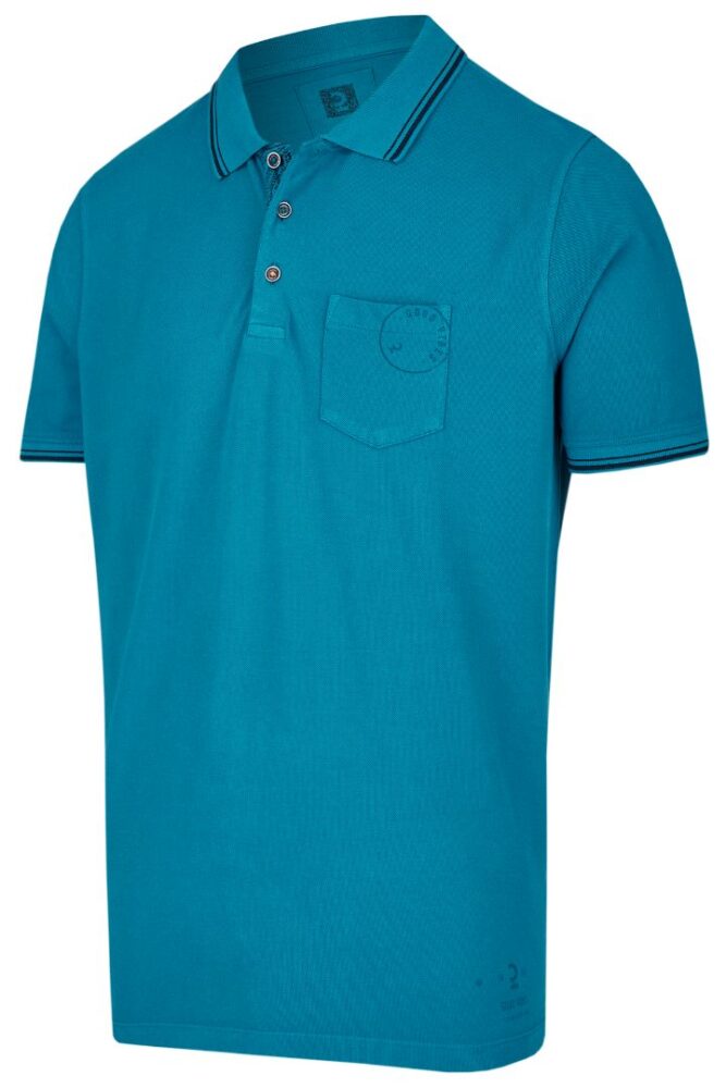 Polo shirts CALAMAR blue seam with stripe on the collar CL 109460 3P01 46