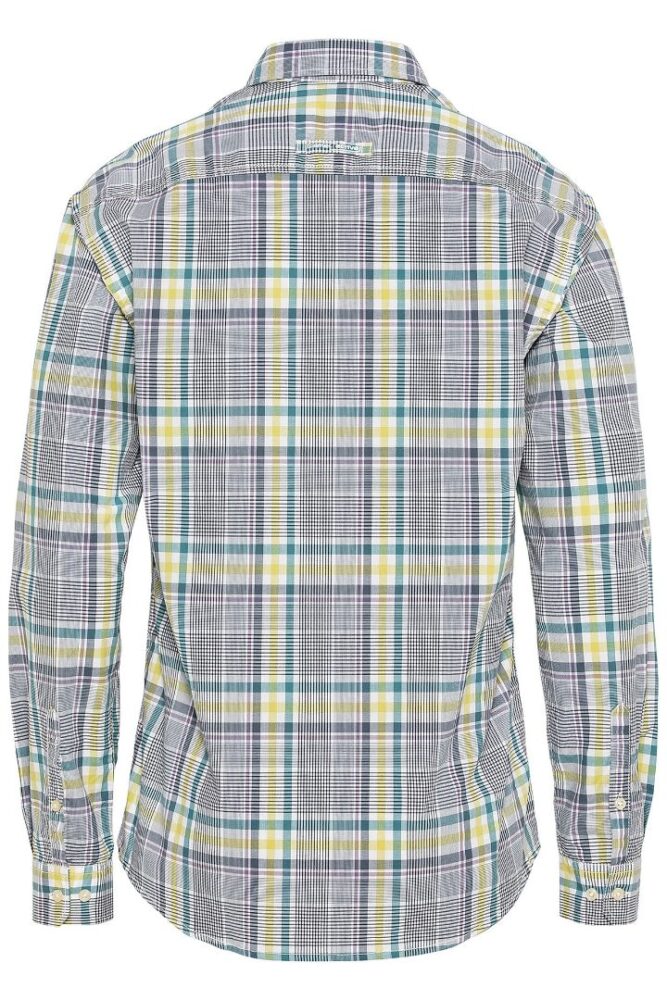 Men's Long Sleeve Checkered Shirt Colorful Camel Active CA C89 409116 3S13 02