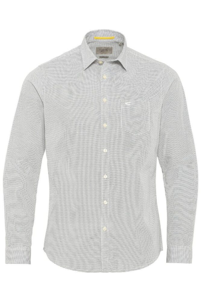 Men's long-sleeved white shirt with a small design Camel Active CA C89 409121 3S05 02