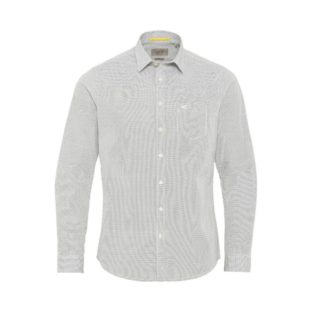 Ανδρικό μακρυμάνικο πουκάμισο λευκό με μικροσχέδιo Camel Active CA C89 409121 3S05 02