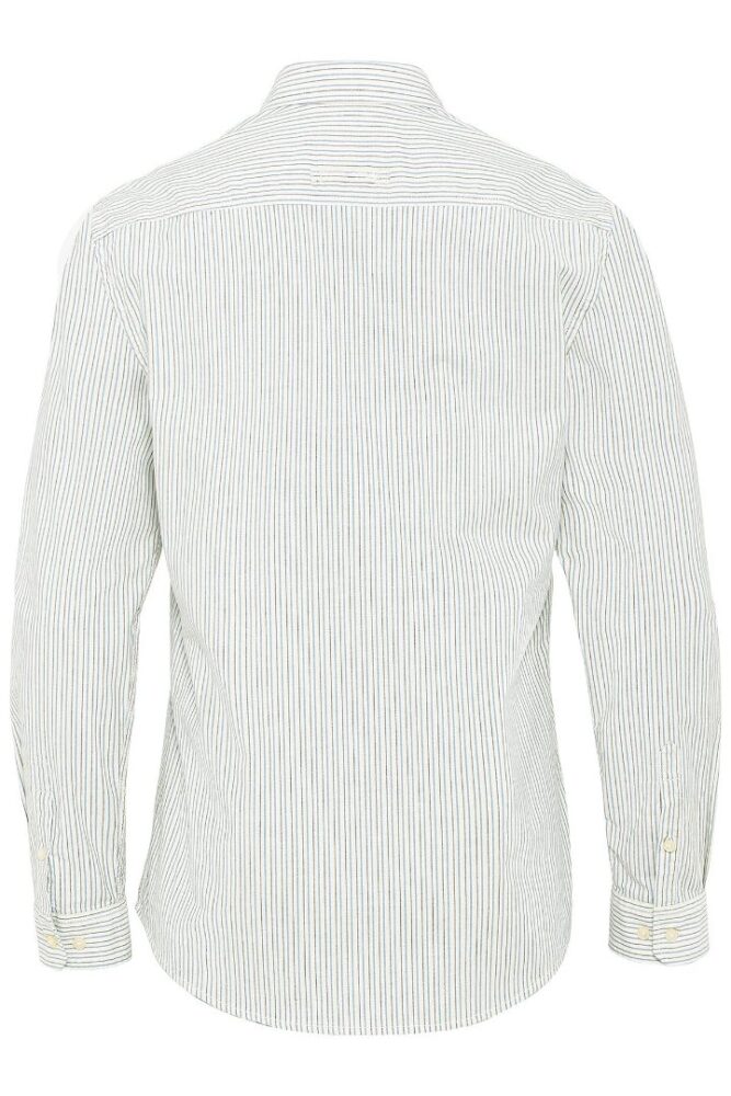 Ανδρικό μακρυμάνικο πουκάμισο λευκό με ρίγες γαλάζιες-πράσινες Camel Active CA C89 409123 3S09 77