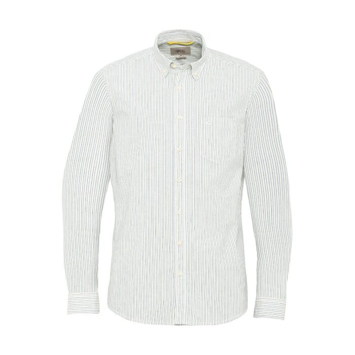 Men's long-sleeved shirt white with blue-green stripes Camel Active CA C89 409123 3S09 77