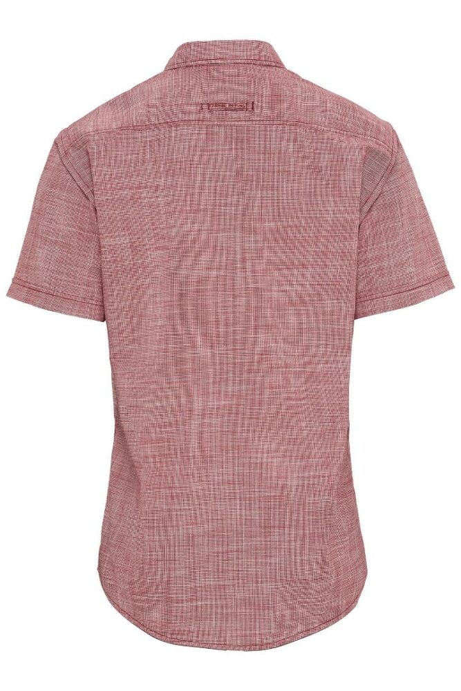 Ανδρικό κοντομάνικο πουκάμισο κόκκινο χρώμα pied-de-poule Camel Active CA 409220-3S31-44