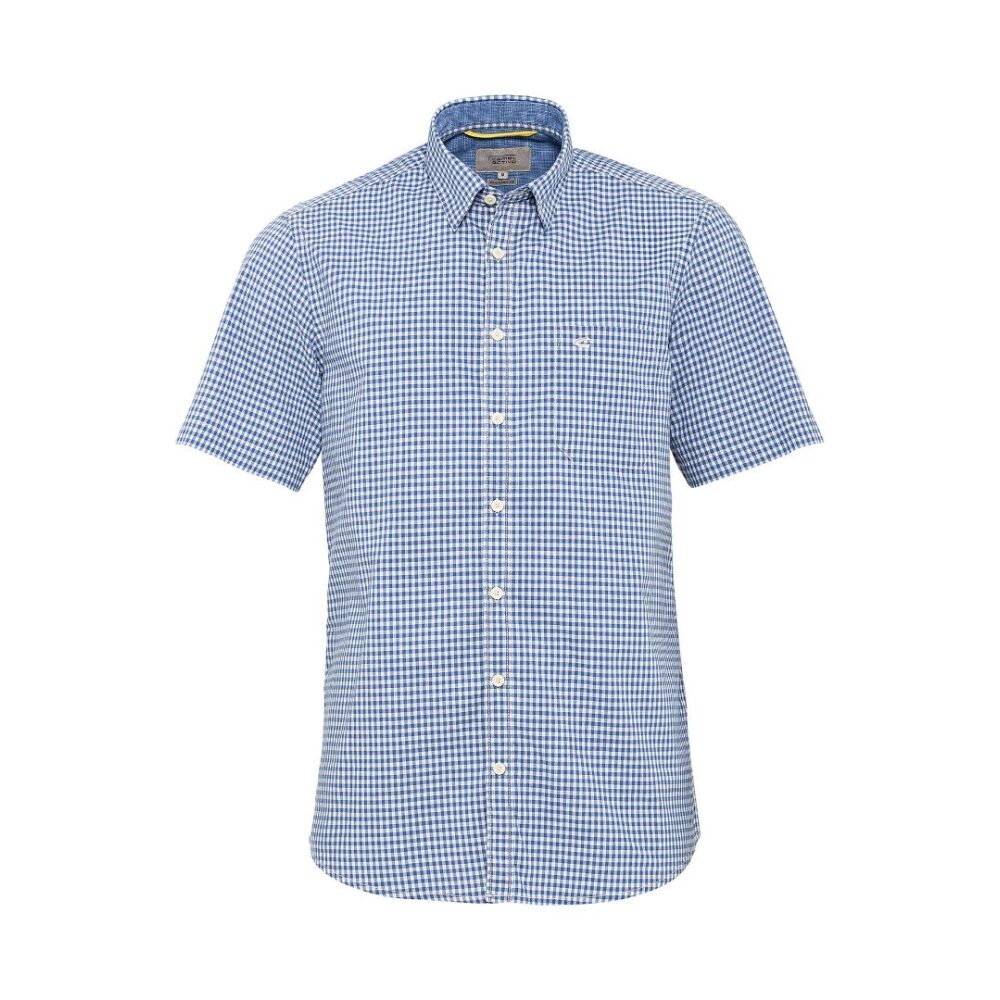Ανδρικό κοντομάνικο πουκάμισο καρώ μπλε-άσπρο Camel Active CA C89 409227 3S39 14