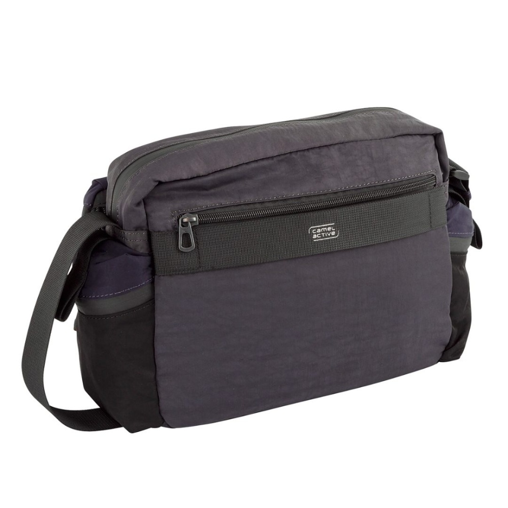 Shoulder bag with removable front pocket Madison anthracite-blue color Camel Active CA 331-601-72