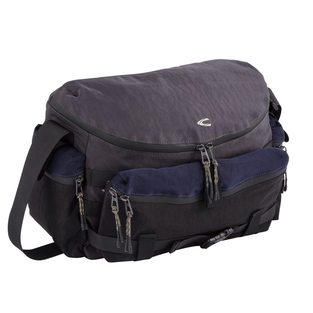 Shoulder bag with detachable front pocket Madison anthracite-blue color Camel Active CA 331-602-72