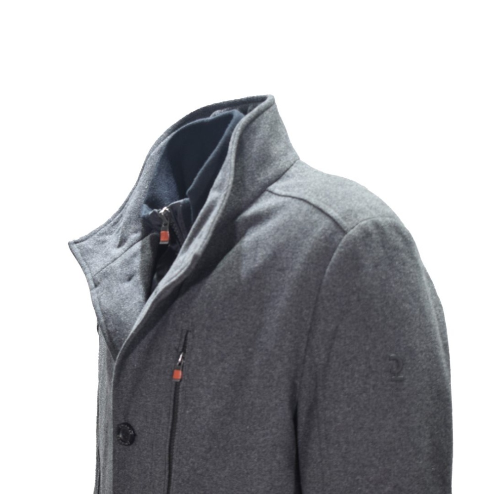 Men's coat three quarters woolen gray Calamar CL 120770 8Q22 08
