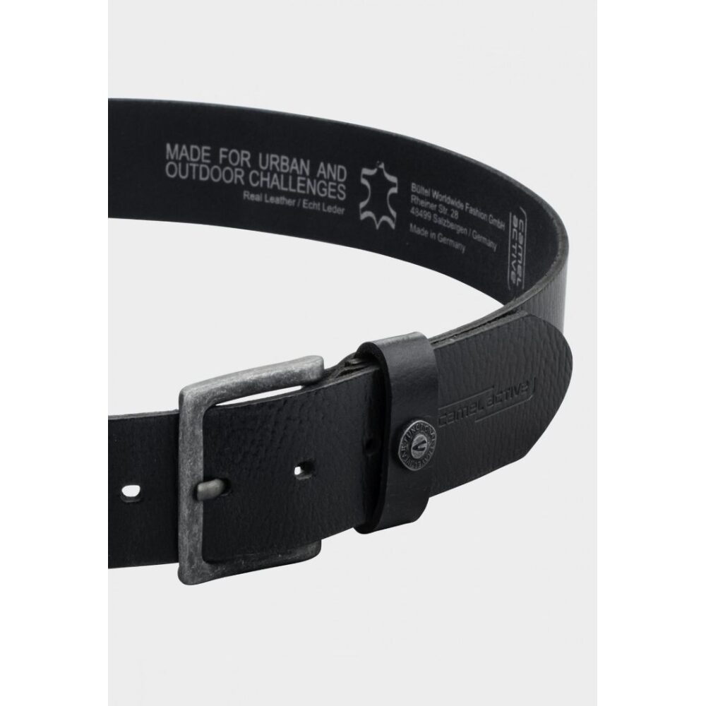 Men's leather belt, black color Camel Active CA 40218M-9B18-09