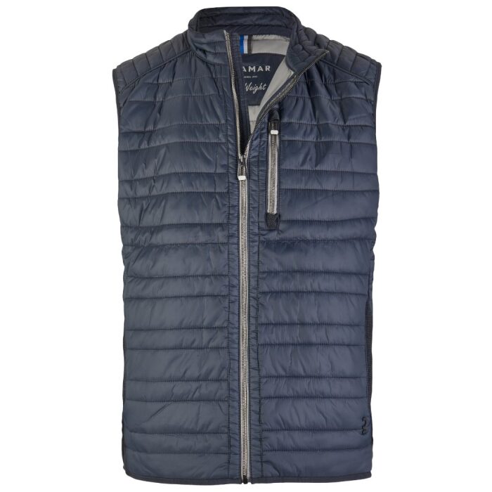 Men's quilted vest dark blue CALAMAR CL 160700-4Q73-48