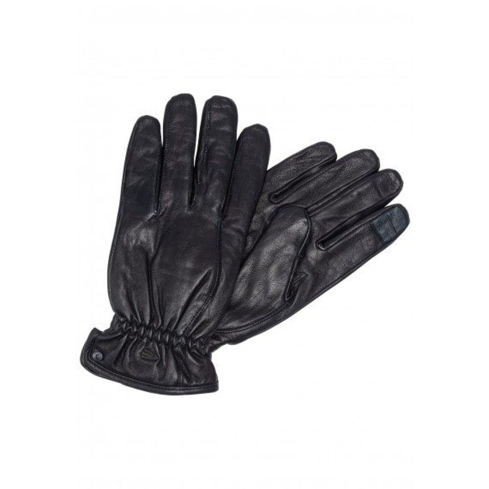 Men's leather gloves with inner lining, black color, Camel Active CA 408250-6G25-09