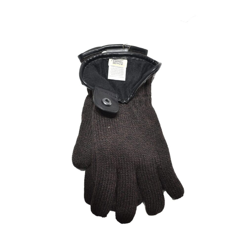 Ανδρικά πλεκτά γάντια με ισοθερμική επένδυση Thinsulate, καφέ Camel Active CA 408310-2G31 28