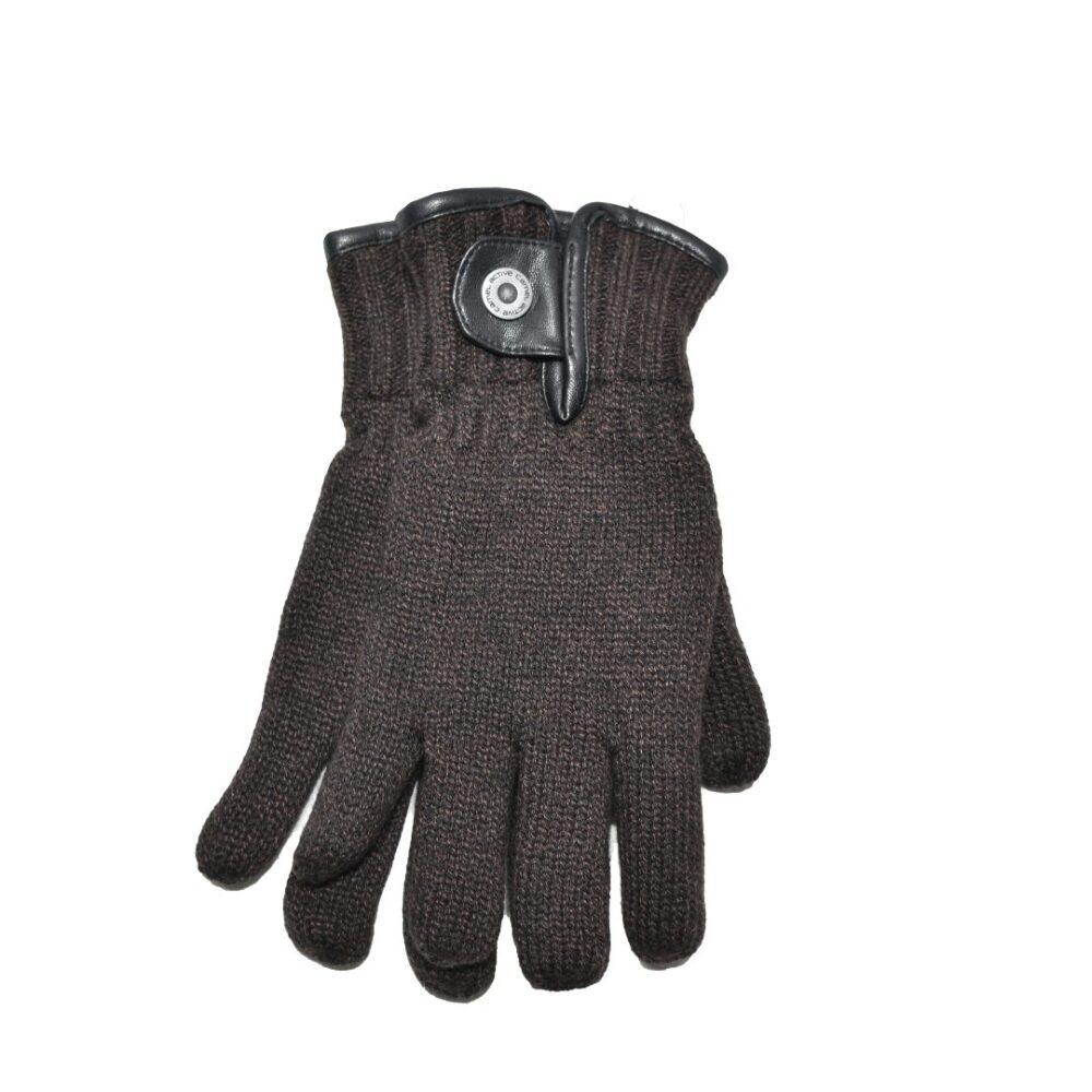 Ανδρικά πλεκτά γάντια με ισοθερμική επένδυση Thinsulate, καφέ Camel Active CA 408310-2G31 28
