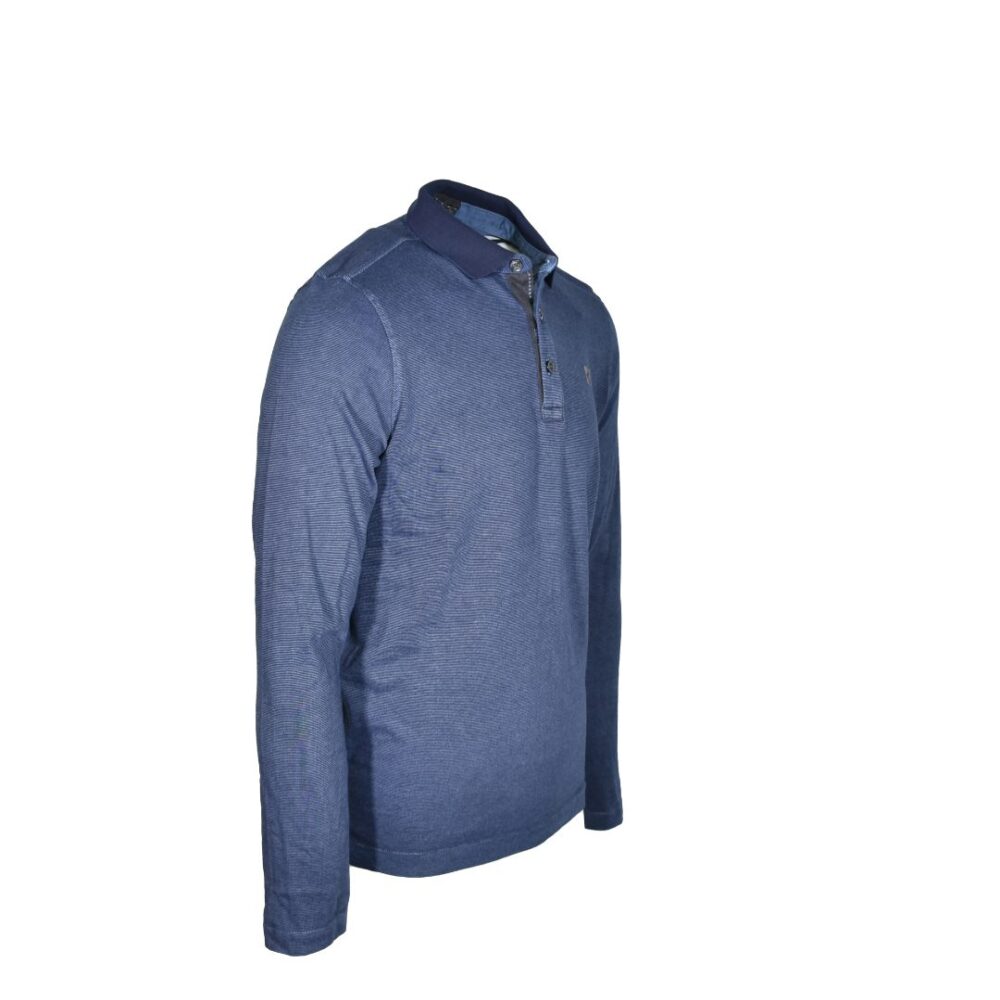 Ανδρικό μακρυμάνικο μπλουζάκι πόλο μπλε Camel Active CA 409306-4P03-43