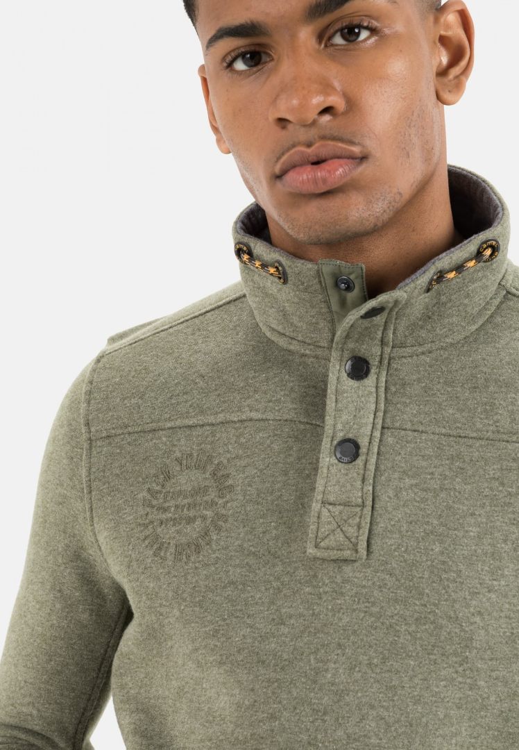 Men\'s Long Sleeve Cotton Sweatshirt Oil Camel Active | Sweatshirts