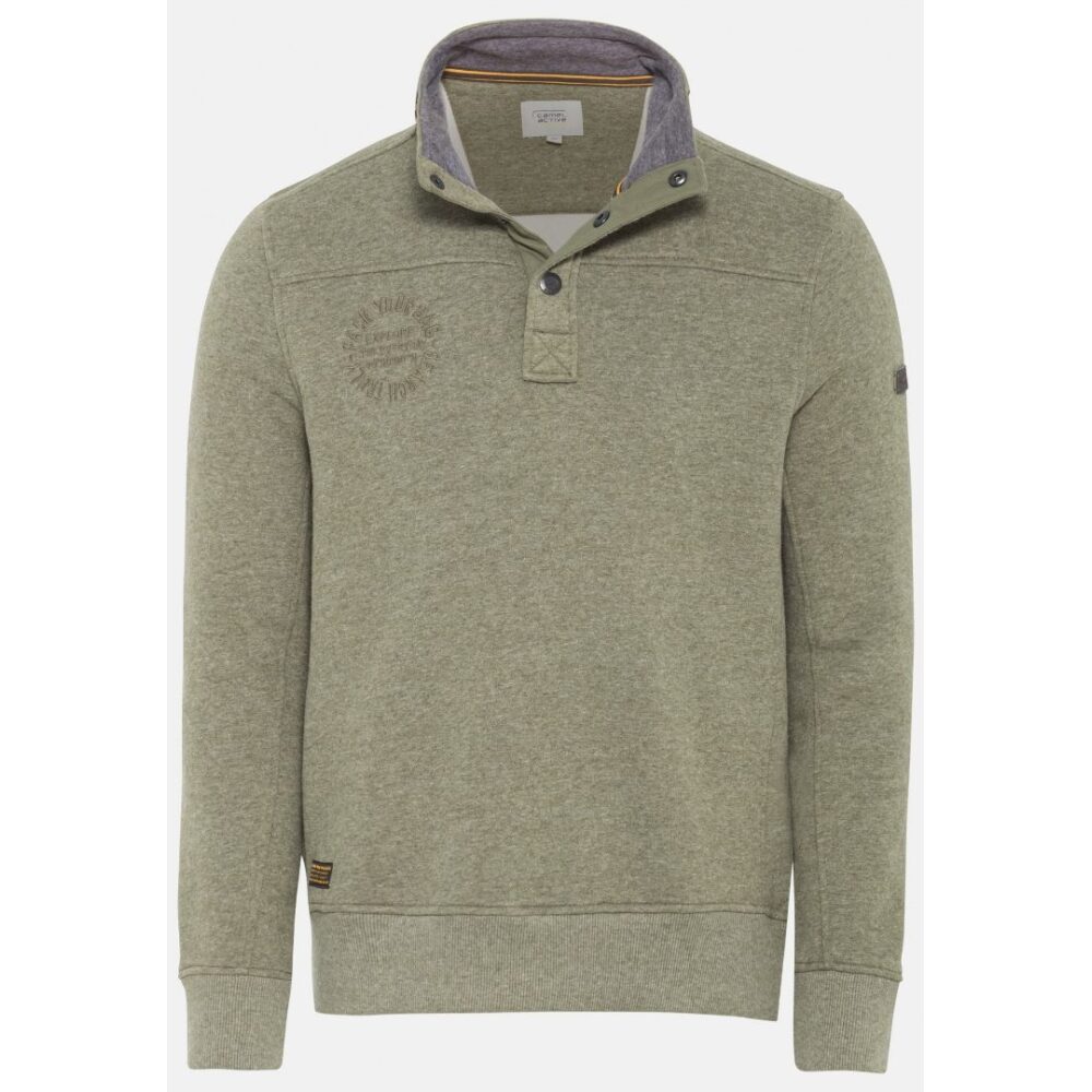 Men's Long Sleeve Cotton Sweatshirt, Oil Color Camel Active CA 409344-6F14-93