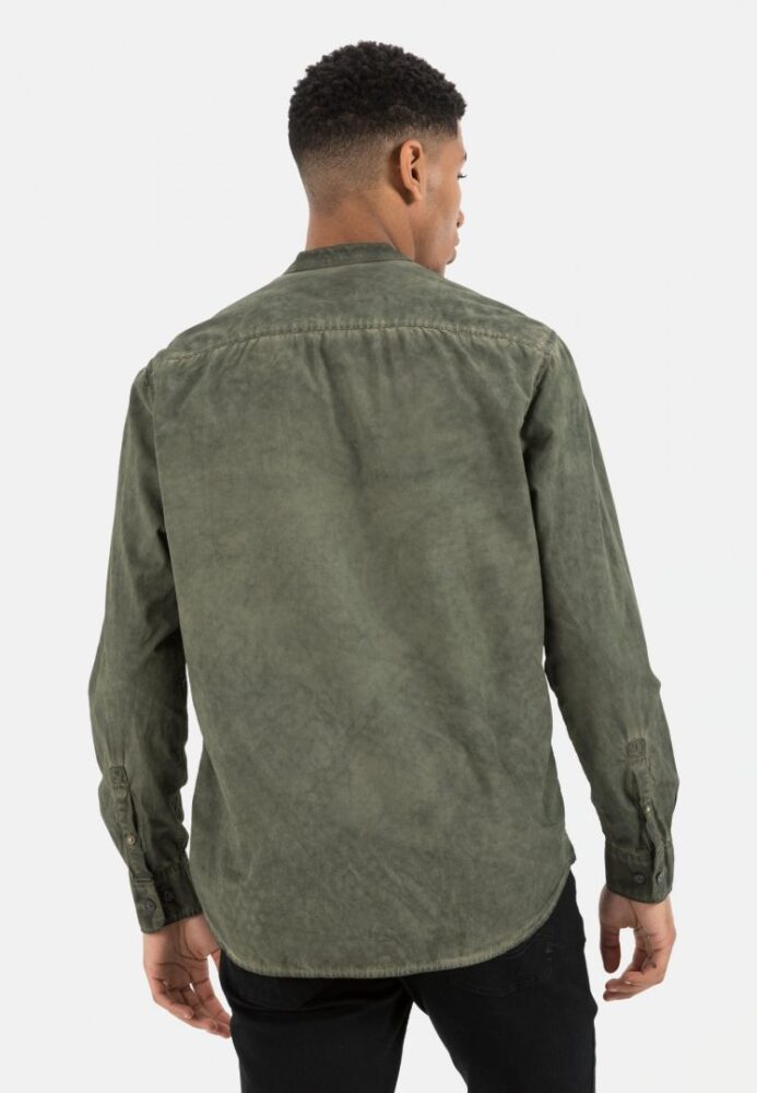 Ανδρικό βαμβακερό Μάο πουκάμισο , λαδί χρώμα Camel Active CA 409126-6S26-93