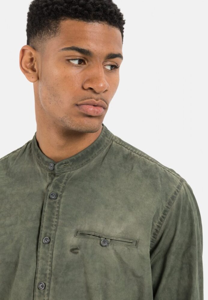 Men's cotton Mao shirt, olive color Camel Active CA 409126-6S26-93
