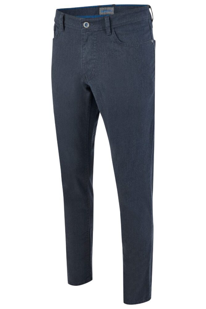 Men's Woolen Look cotton pants, blue color Hattric HT 688085-6255-42