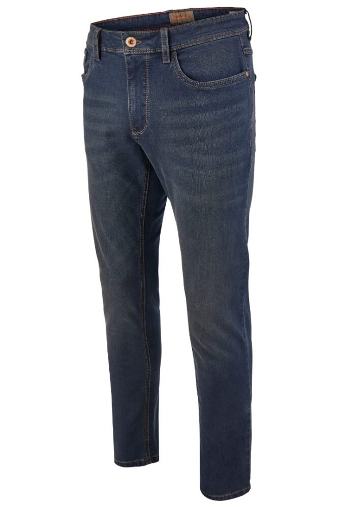 Ανδρικό τζιν παντελόνι slim fit μπλε σκούρο χρώμα Hattric HT 688745-6348-46