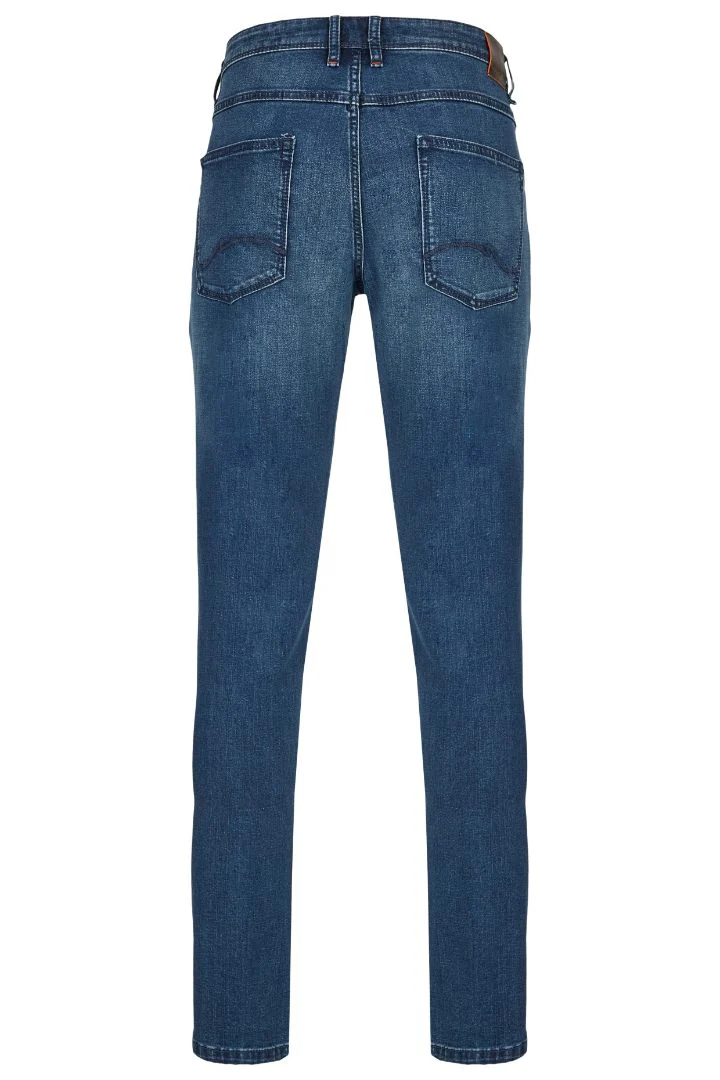 Men's jeans slim fit blue color Hattric HT 688745-6348-42