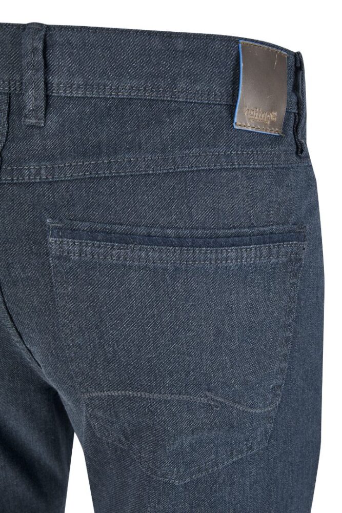 Ανδρικό βαμβακερό παντελόνι Woolen Look, μπλε χρώμα Hattric HT 688085-6255-42