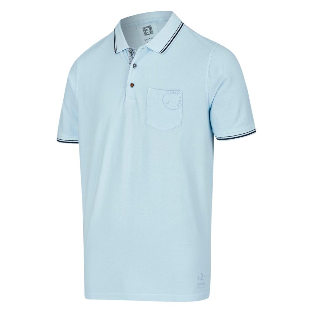 Polo shirts CALAMAR light blue with stripe on the collar CL 109460 3P01 41