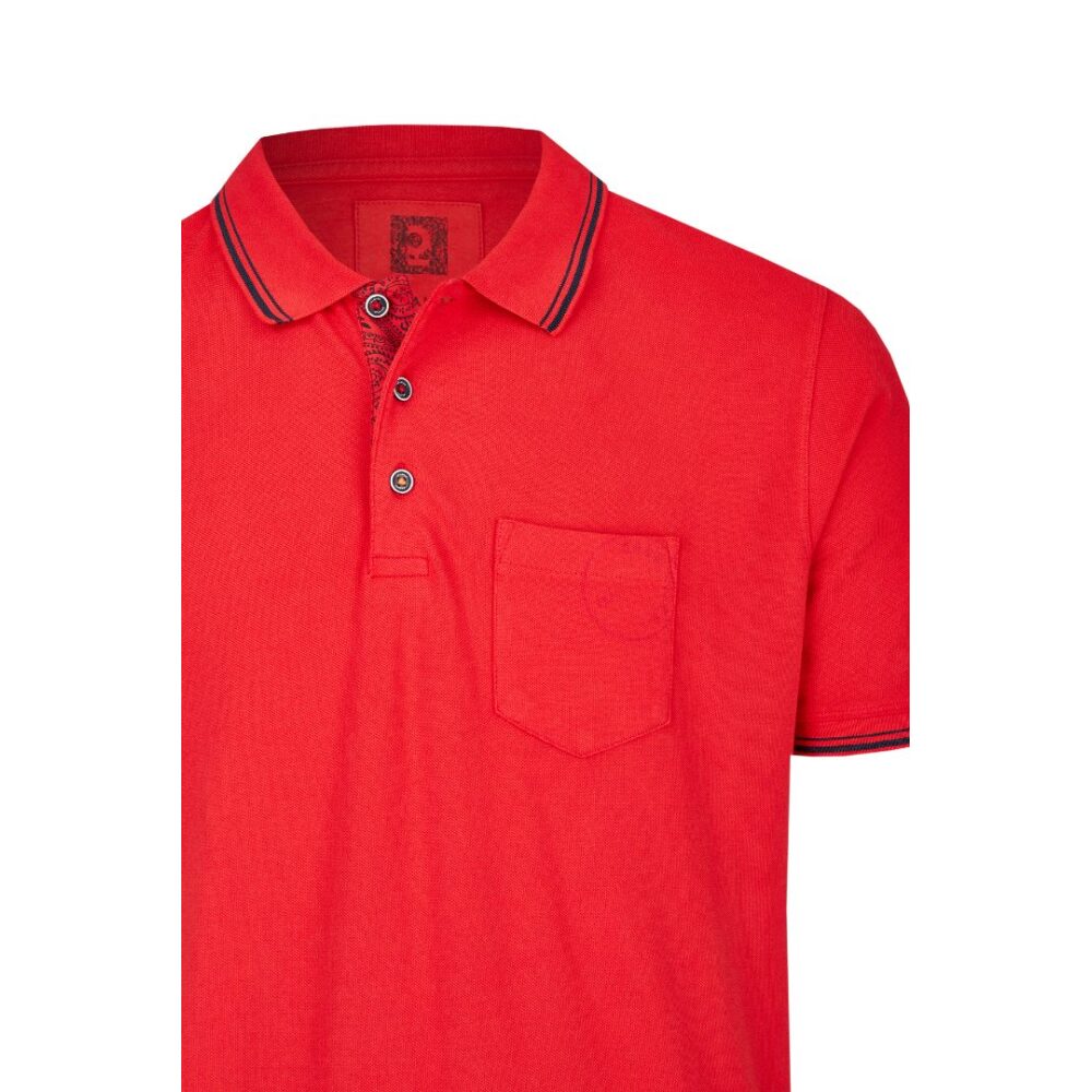 Polo shirts CALAMAR red with stripe on the collar CL 109460 3P01 50