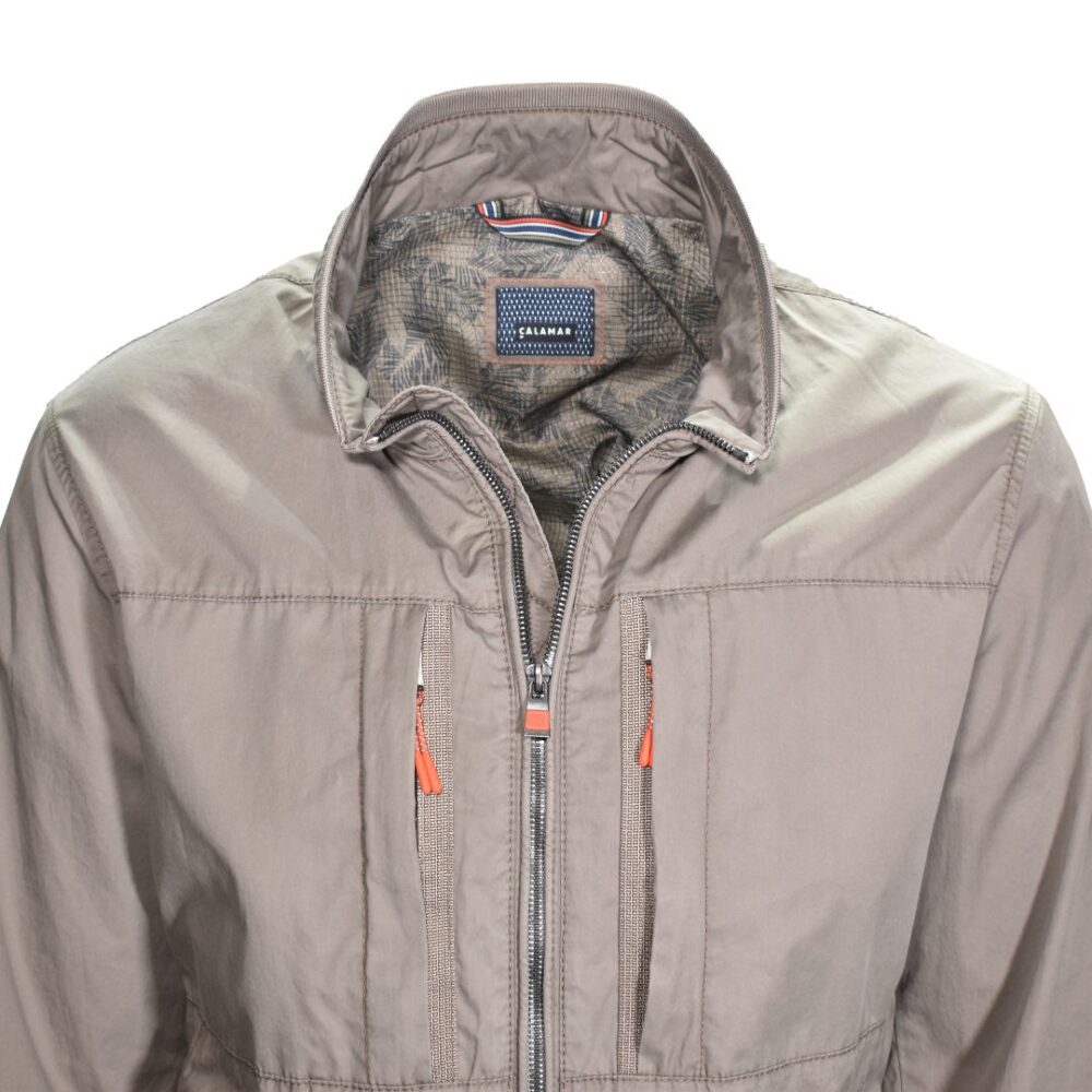 Men beige-brown cotton jacket Calamar CL 130120-1003-24