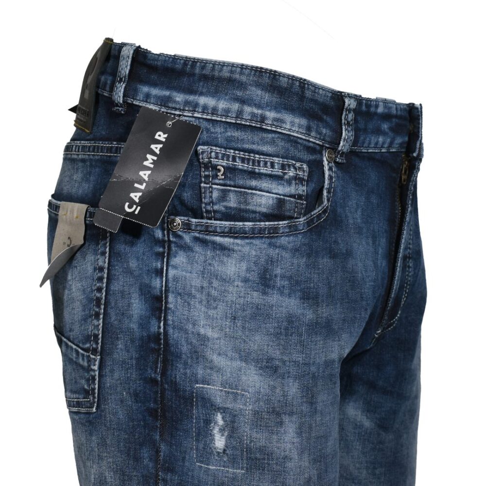 Ανδρικό παντελόνι τζιν μπλε χρώμα στενή γραμμή Calamar CL 188355-1192-96