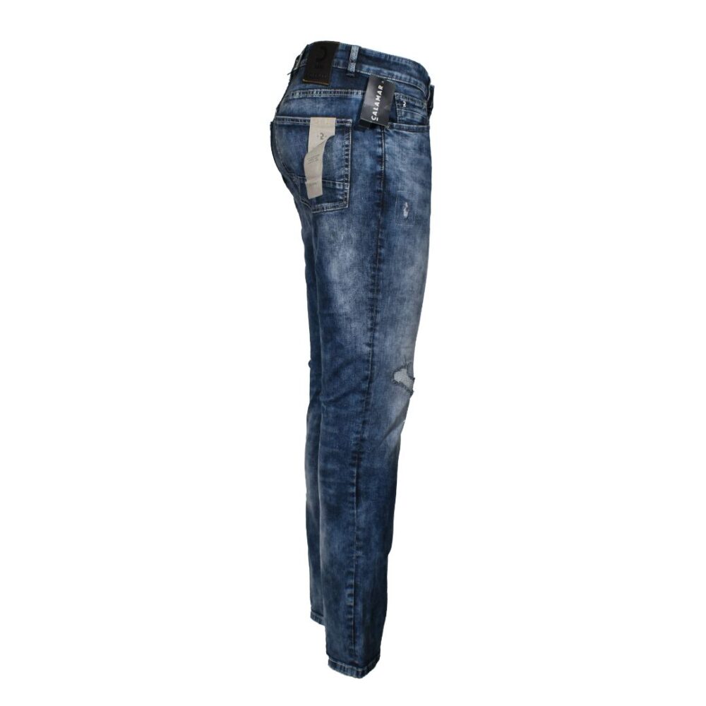 Ανδρικό παντελόνι τζιν μπλε χρώμα στενή γραμμή Calamar CL 188355-1192-96
