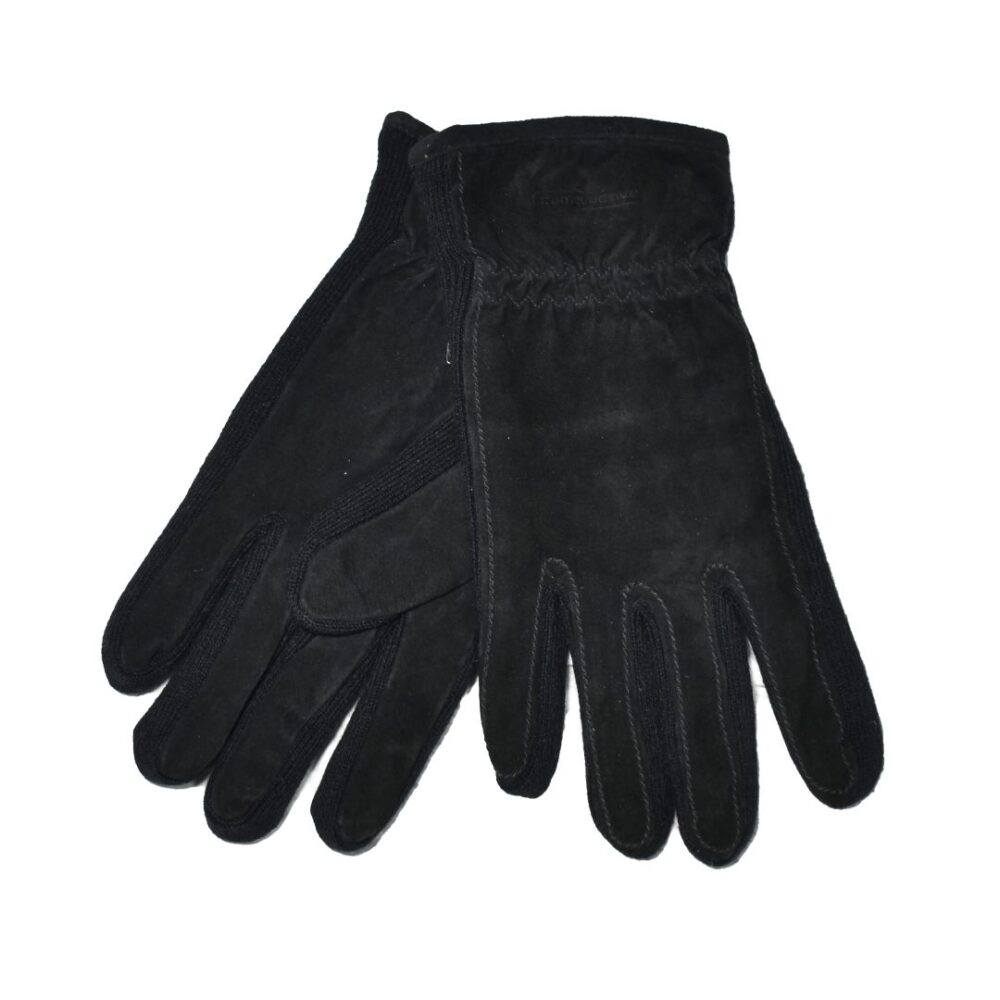 Men's leather gloves with inner lining, black, Camel Active CA 408256-2419-09