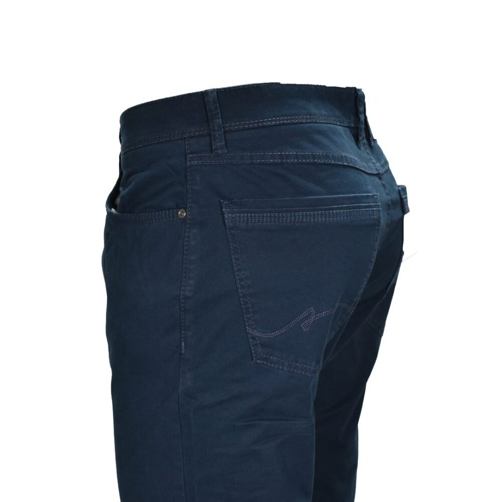 Ανδρικό παντελόνι βαμβακερό Hunter μπλε-navy χρώμα Hattric HT 688855-8217-43