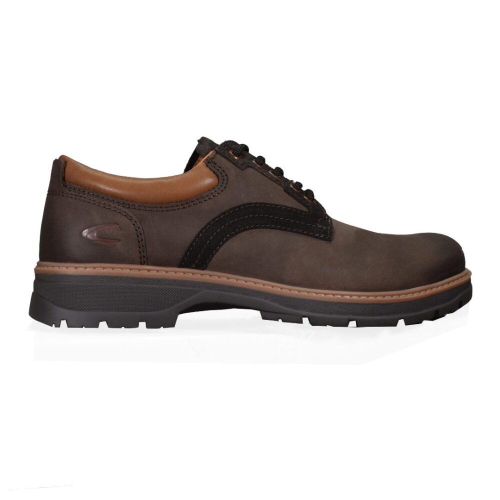 Men's Gravity Leather & Suede Shoe, Dark Brown Camel Active CA 231269-C46