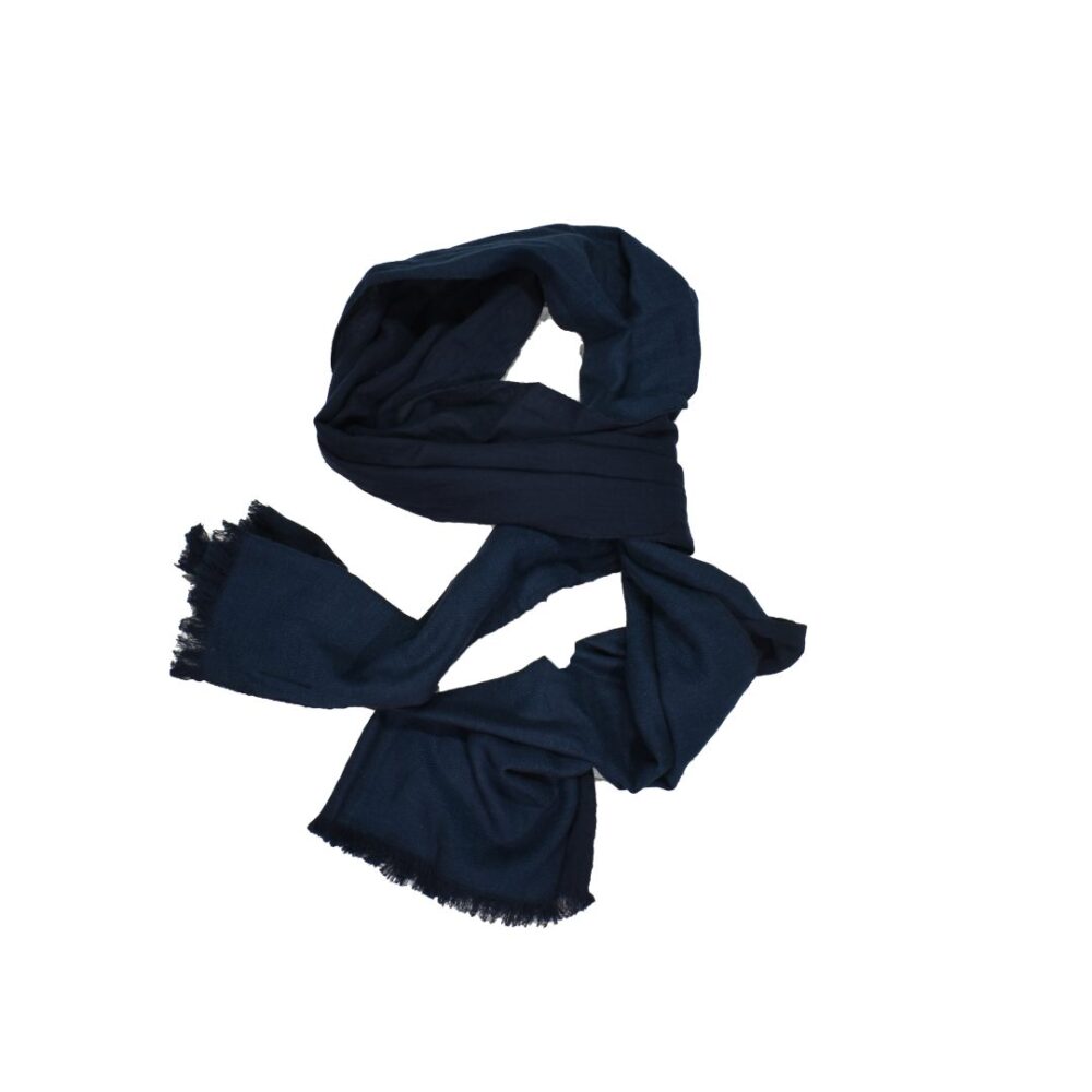 Κασκόλ βαμβακερό μπλε- μαύρο χρώμα Calamar CL 107600-8V60-43